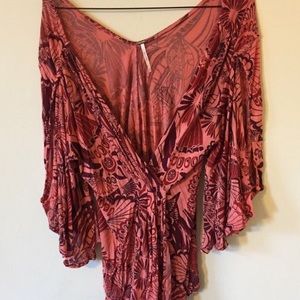 Free People bell sleeved blouse